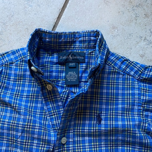 Ralph Lauren Plaid Button Down Short Sleeve Shirt - Picture 2 of 4